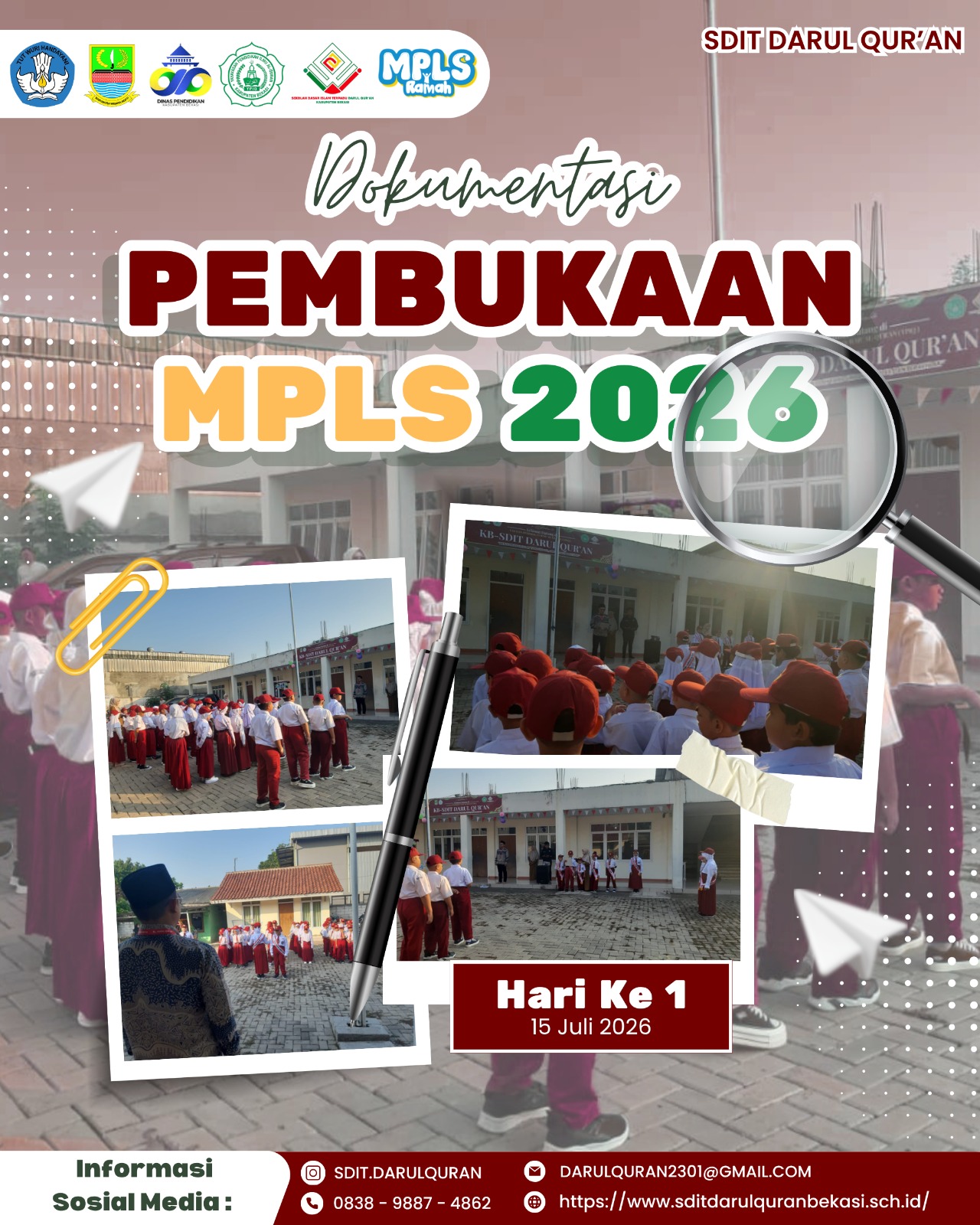 MPLS SDIT Darul Quran Bekasi 2026/2027 Resmi Dibuka, Wujudkan Lingkungan Belajar yang Ceria, Aman, dan Nyaman